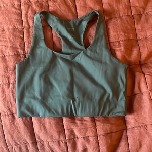 Girlfriend collective forest green medium sports bra